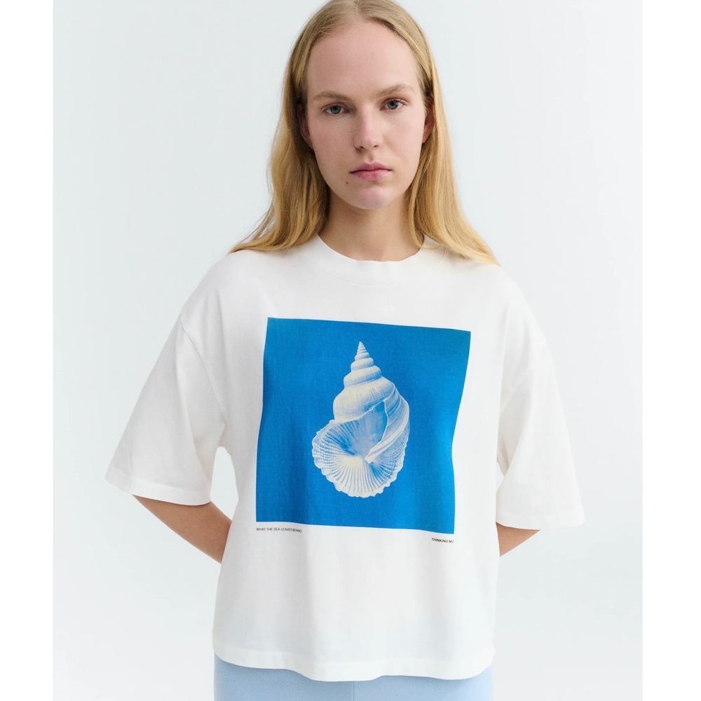Thinking Mu Organic Cotton Sea Treasure Lena Oversized T-shirt | Large